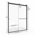 thumbnail image 6 of Basco RTLH05B4870CLWI Rotolo 70" High X 48" Wide Bypass Semi Frameless Shower Door - Black, 6 of 6
