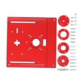 thumbnail image 3 of GROWTH TANK Plaque d'Insertion pour Table de Routeur Accessoire de Planche à Rabat 9.6x9.4 Pouces Résistant à l'Usure pour Bancs de Menuiserie Alliage d'Aluminium Rouge, 3 of 9