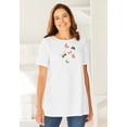 thumbnail image 2 of Woman Within Plus Size 2-Piece Embroidered Poplin Tunic And Tee Set, 2 of 6
