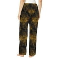 thumbnail image 2 of KLL Womens Gold Dragonfly Mandala Print Pajama Pants Soft Pajama Bottoms for Women Cozy Lounge Pants-X-Large, 2 of 7
