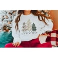 thumbnail image 3 of ALLTB Merry Christmas Sweatshirt for Women Long Sleeve Tree Pullover Graphic Lightweight Xmas Top, 3 of 6