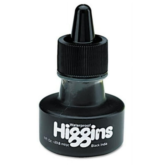 Higgins. 44201 Waterproof Pigmented Drawing Ink - Black