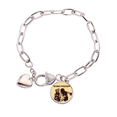 thumbnail image 1 of Boxe Pugilisme Poing Art Déco Mode Coeur Chaîne Bracelet Bijoux Charme Mode, 1 of 3