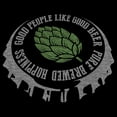 thumbnail image 2 of Men's Lost Gods Good People Like Good Beer Hops Bottle Cap Graphic T-Shirt Big & Tall, 2 of 4