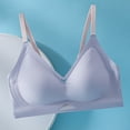 thumbnail image 4 of Comfortable Bras for Women Plus Size Women's Jelly Soft Support Bra With Double Breasts Ultra Thin Underwear No Bra No Steel Rim Thin Shoulder Straps(Purple,XXL), 4 of 9