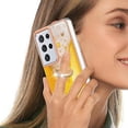 thumbnail image 5 of Funda para Samsung Galaxy S21 Ultra 5G con galvanoplastia de doble cara IMD y soporte para anillo (sonrisa), 5 of 5