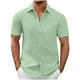 thumbnail image 1 of Eres Más Que una Camisa de Puntuación de Prueba Hombres Moda Casual Manga Corta Cuello de Vuelta Camisa Transpirable Blusa, 1 of 6