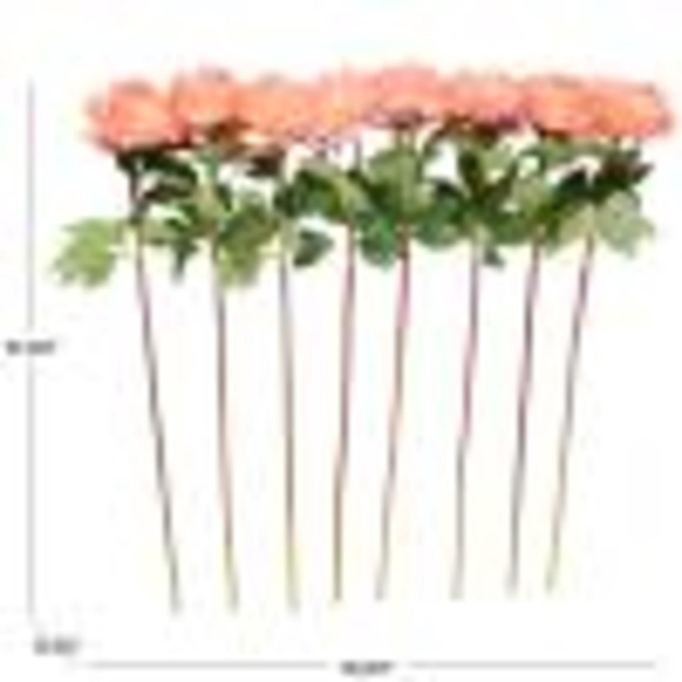 31" Plastic Floral Tall Peony Artificial Flower Stem, by DecMode (8 Count)