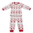 thumbnail image 4 of Conjuntos de pijamas de cuello redondo de algodón para niños y niñas, ropa de bebé con estampado de cuadros a rayas, pijamas de Navidad, venta al por mayor, 4 of 4