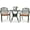 Khaki, variant on VIVIJASON 3-Piece Patio Furniture Dining Set, All-Weather Cast Aluminum Outdoor Bistro Set, Include 2 Chairs and 31" Round Table w/Umbrella Hole for Balcony, Lawn, Garden, Backyard