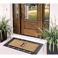 thumbnail image 6 of A1HC Natural Coir and Rubber Paisley border Monogrammed Doormat, Anti-Shed Treated Durable for Outdoor Entrance , 23"X38", Black, 6 of 7