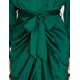 thumbnail image 3 of Vestido satinado drapeado color Verde AMAD Casual para mujer Talla M, 3 of 4