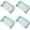 Blue*4, variant on Pencil Pouch - Canvas Pen Bag - Zippered Stationery Organizer - 5-Pack - Blue