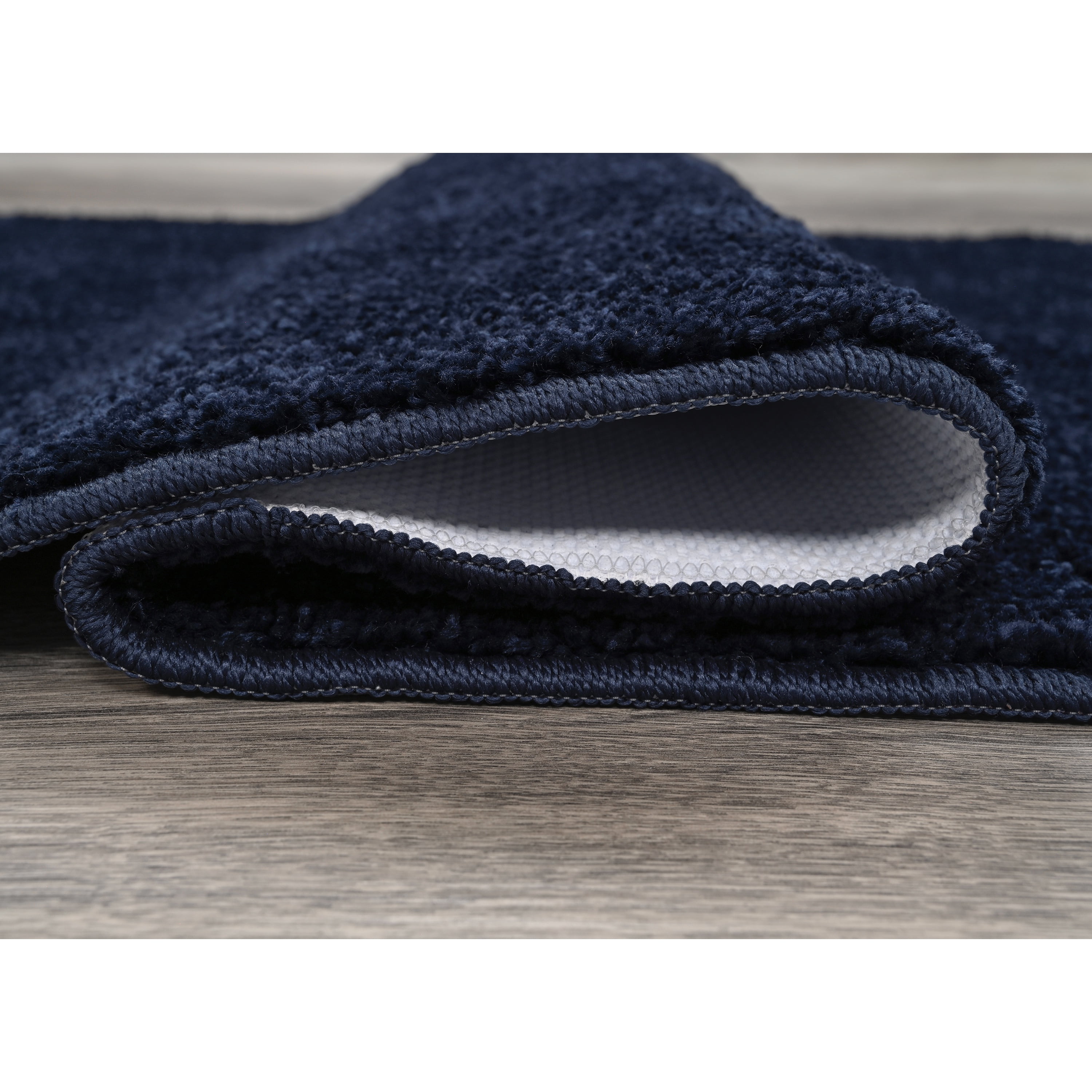 Garland Rug Gramercy Washable Bath Rug Set, 2-Piece (20"x34" & Contour Rug) Navy