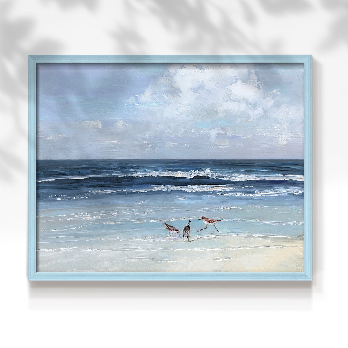 Beach Trio by Sally Swatland - Restickable Framed Giclée Print