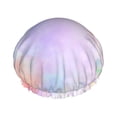 thumbnail image 1 of YFYANG Women's Double Waterproof Shower Cap, Dream Pink Flowers Reusable Hair Cap for All Hair Styles and Head Sizes, 1 of 9