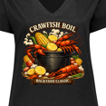 thumbnail image 4 of Inktastic Crawfish Boil Women's Plus Size V-Neck T-Shirt, 4 of 5
