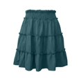 thumbnail image 4 of Mini Skirts for Women Boho Ruffled Tiered Pleated Skirts High Waist Flowy Comfy Tennis Golf Skorts, S, 4 of 4
