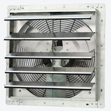 Roof Exhaust Fans - iLiving ILG8SF18V 18 Inch Variable Speed Wall Mounted Steel Shutter Exhaust Fan