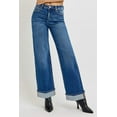 thumbnail image 2 of Risen Jeans - Tummy Control High Rise Cuffed Wide Jeans (31" Cuffed Inseam) - PW21046, 2 of 10
