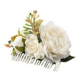 thumbnail image 4 of XASZHN Flower Metal Hair Side Combs Slide Clips Floral Bows Barrettes White_008 One Size, 4 of 5