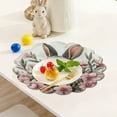 thumbnail image 3 of Easter Bunny Placemats, Round Linen Table Mats, Spring Summer Table Decor for Easter Holiday Dining(A), 3 of 6