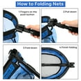 thumbnail image 4 of SAN LIKE Floating Fishing Net Collapsible Fishing Net Fishing Landing Net with Telescoping Pole Fishing net Freshwater Rubber Coated for Steelhead Salmon Fly Bass Trout Easy to Carry Extend to 41inch, 4 of 7