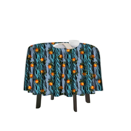 

eloria Abstract Printed Round Table Cloth Resistant Washable Decorative Table Cover for Dining Table