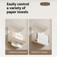 thumbnail image 2 of Wall Mounted Toilet Paper Holder Bathroom Tissue Dispenser No Drilling Tissue Box for Home, 2 of 3