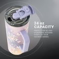 thumbnail image 4 of Thyme & Table 24oz Stainless Steel Luna Tumbler with Handle and Dual Straw Lid, Garden, 4 of 7