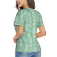 thumbnail image 3 of Wukai Tropical Pineapple Classic V-Neck T-Shirt for Women: Comfortable, Stylish, and Versatile Wardrobe Essential-X-Large, 3 of 7