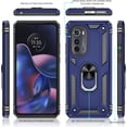 thumbnail image 3 of Compatible for Motorola Edge 2022 Case with HD Screen Protector, Moto Edge 2022 Case with Magnetic Ring Holder, Military-Grade Shockproof Protective Case for Moto Edge 2022, Blue, 3 of 17