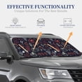 thumbnail image 4 of Wukai Thanksgiving Seamless Pattern Print Windshield Sun Shade, Car Front Window Shades Sunshade Cover Sun Visor Shield Block Automotive Interior Protector Blocks UV Rays-Medium, 4 of 6