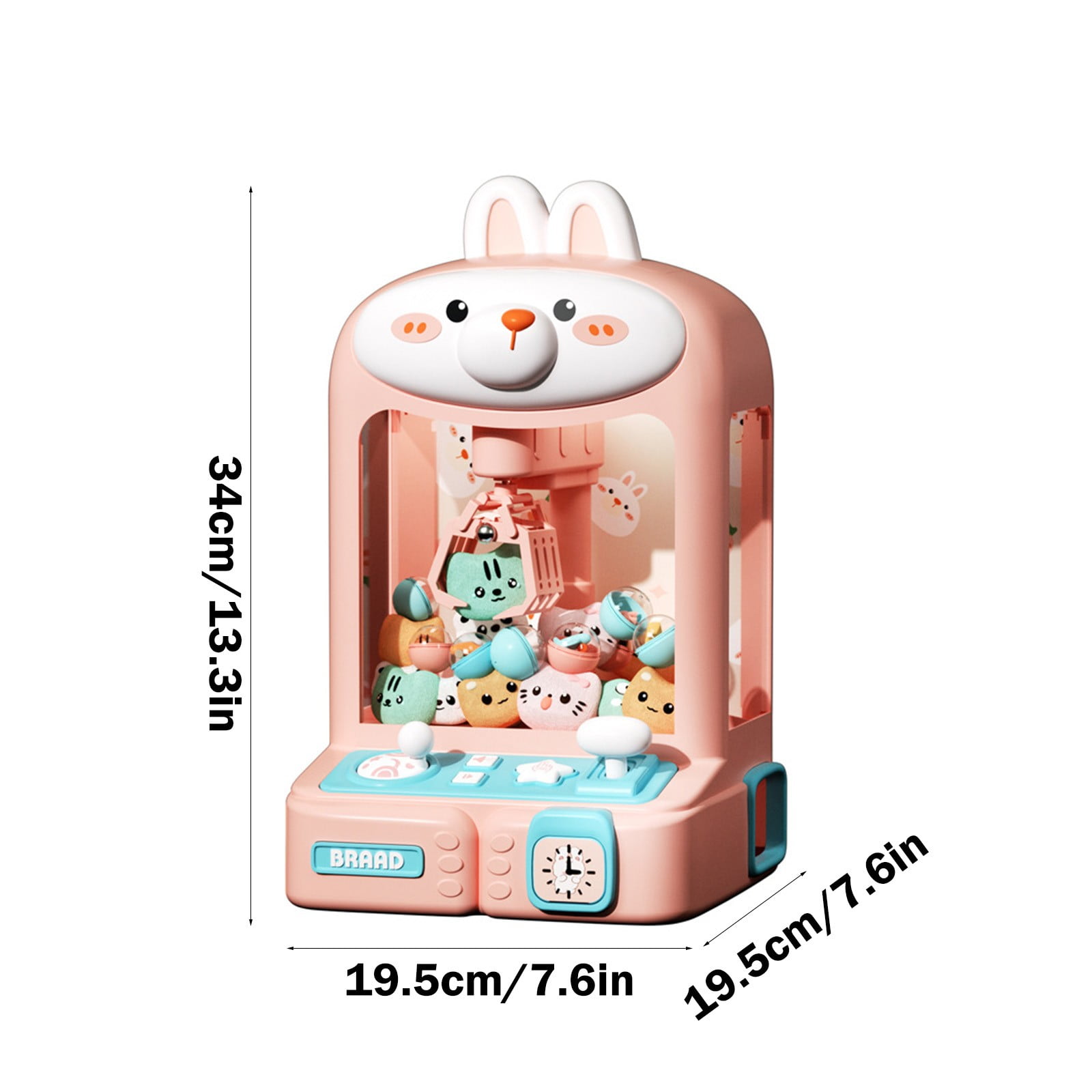 CYBIBO Claw Machine for Kids, Mini Claw Machine, Kids Claw Machine, Mini Home Crane Machine Toys, Electronic Arcade Game Dispenser Toy for Girls Boys Gift - Rabbit