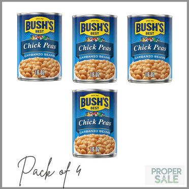 Bush's Canned Garbanzo Beans, Canned Chickpeas, 16 oz Can PACK OF 4