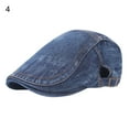 thumbnail image 2 of Unisex Denim Newsboy Hats Flat Ivy Gatsby Cabbie Driving Berets Hat Cotton Dad Cap for Men Women, 2 of 7