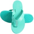 thumbnail image 5 of Flip Flops Beach Slides Leather Thongs Comfy Casual Sandals slippers (Women 7-8,Green), 5 of 6