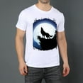 thumbnail image 2 of Graphic Tees Baggy Shirts for MenMoon (12) Crew Neck Streetwear T Shirts Casual Summer Sports Best Sizes, 2 of 5