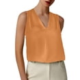 thumbnail image 1 of Top sin mangas con cuello en V para el verano: ropa informal/para actividades al aire libre, poliéster, fácil de cuidar, combina con vaqueros, tallas S-XL, 1 of 3