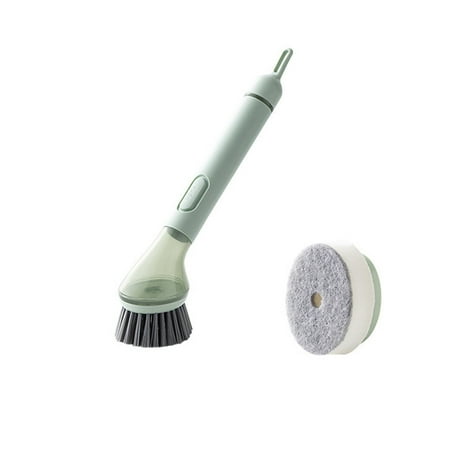 

Handheld Bathroom Dispensing Home Dish Scrub Brush Non Slip Refill Sponge