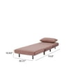 thumbnail image 6 of A&D Home Tustin Polyester Convertible Futon Chair, Velvet Pink Blush, 6 of 6