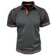 thumbnail image 2 of pstuiky Camisas de manga corta para hombre, Camiseta de manga corta para hombre, estilo informal, lisa, con cuello vuelto, botones y blusa camisetas de hombre m, 2 of 4