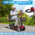 thumbnail image 4 of MS02W 4-Wheel Electric Mobility Scooter for Adults & Seniors, 30-Mile Long Range with 25Ah Extended Battery, Dual Storage Baskets, Swivel Seat, Compact Travel-Ready Design, 4 of 11