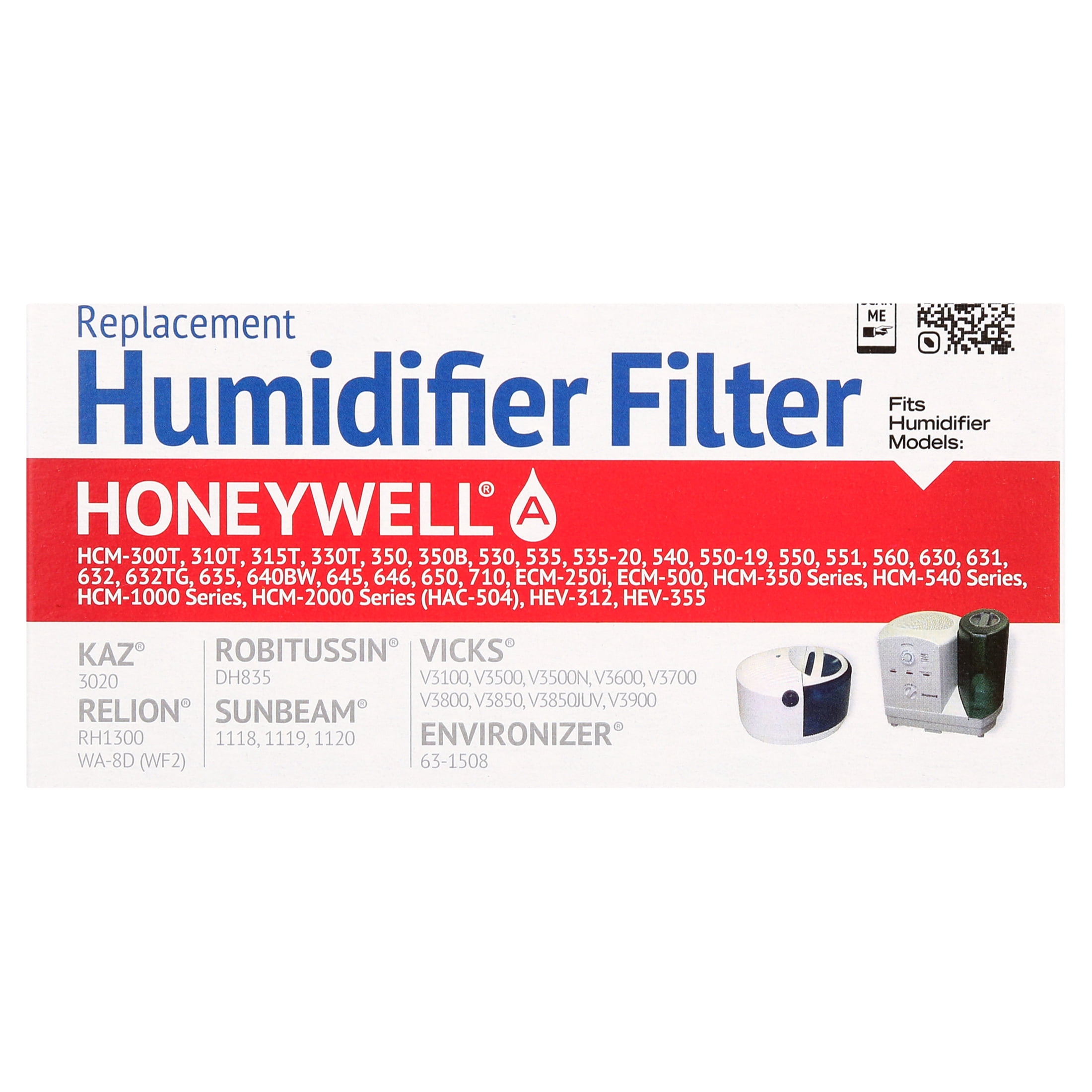 BestAir HW500 Humidifier Replacement Wick Filter for Honeywell models 6.4" x 2.8" x 8.6"