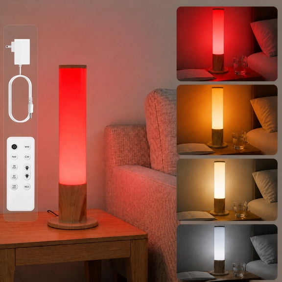 670nm Red Light Therapy & 10,000 Lux Sun Lamp – Dual Mode Happy Light & Sunlight Lamp for Sleep, Relaxation,with Remote Control, Adjustable Timer, Memory Function, and 4 Color Temperatures Sun Lamp