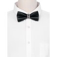 thumbnail image 4 of INSPIRAR CHIC Corbata de moño preatado para hombres con decoración de strass, corbatas brillantes para bodas elegantes, negra 2, 4 of 4