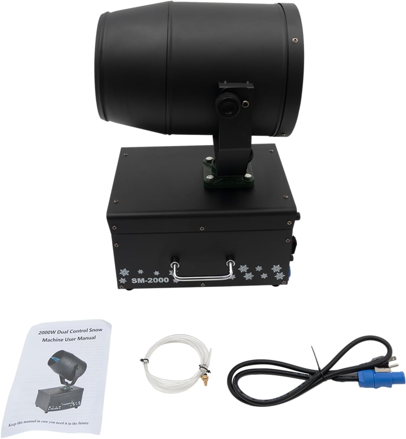 2000W Pro Snow Machine with Remote Control,Shaking Head Snow Machine Stage Show DJ Party Performance Intelligent Snowflake Effect Machine Spraying 3~5m for Outdoors Indoors,110V