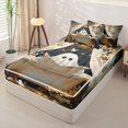 thumbnail image 2 of Homewish Cartoon Bathtub Ghost Zipper Full Size Comforter Sets with Fitted Sheet and 2 Pillowcases for Girls, Cottage Butterfly Wildflower Zipper Bedding Set, Halloween Reversible, 4 Pieces, 2 of 6