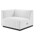 thumbnail image 4 of Modway Conjure Channel Tufted Upholstered Fabric 4-Piece Sofa in Black White, 4 of 10