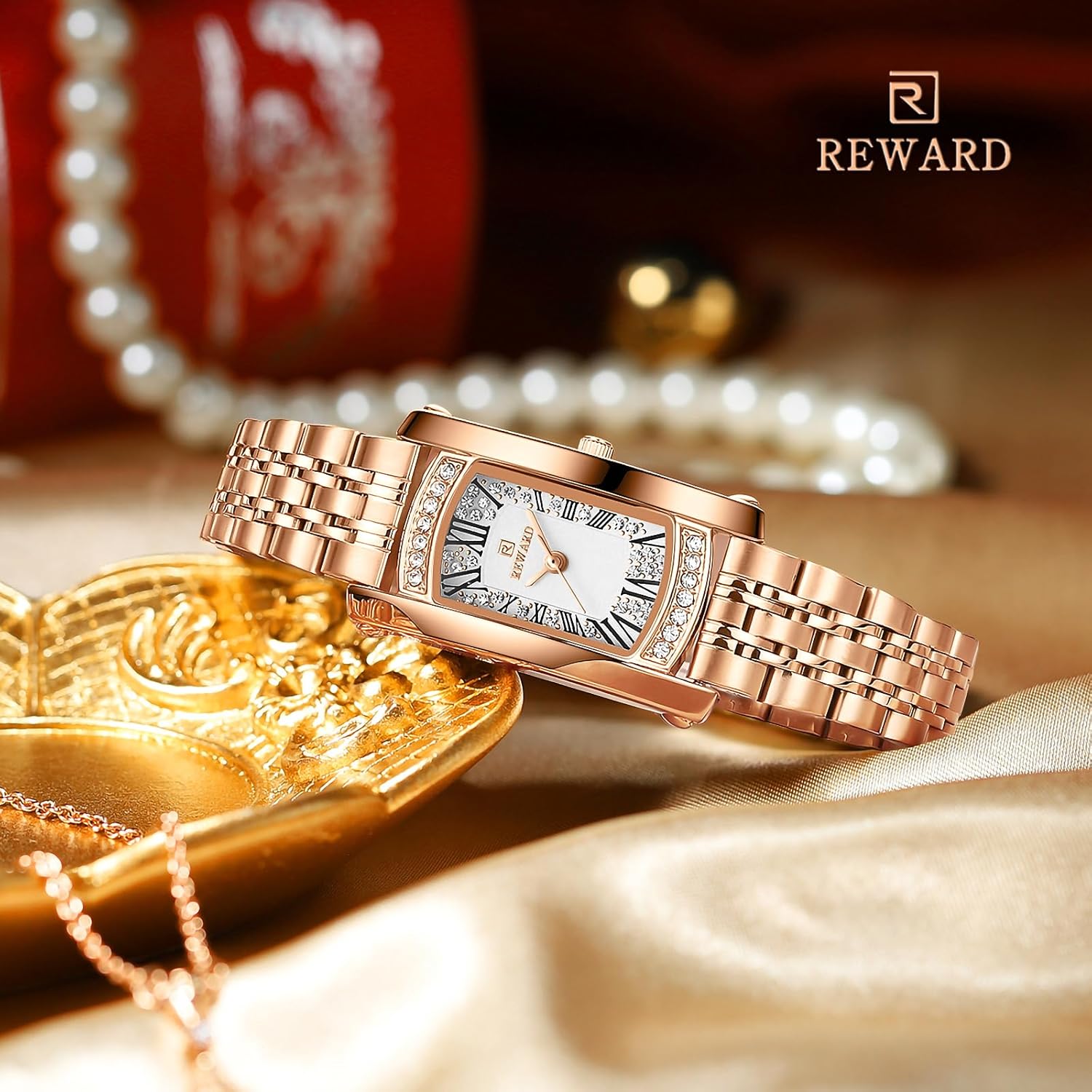 Watches Women with Date Silver Stainless Steel Luxury Ladies Watches with Small Writs Diamond for Women Waterproof Elegant Dress Quartz Analog Women's Wrist Watches Reloj de Mujer